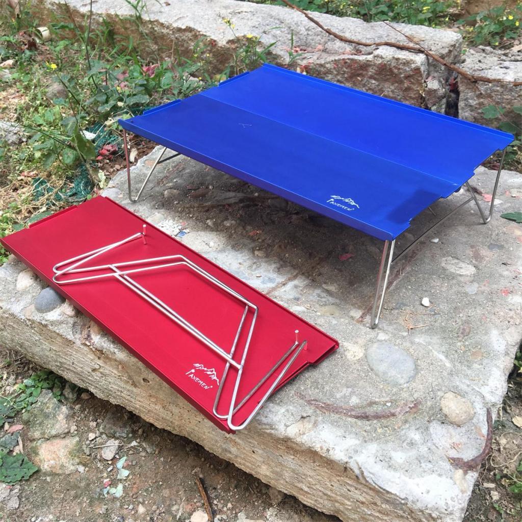 Portable Ultra-light Aluminum Folding Camping Table Desk Outdoor Blue
