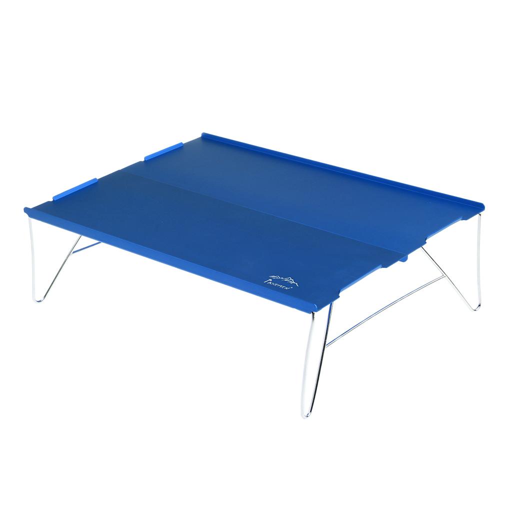 Portable Ultra-light Aluminum Folding Camping Table Desk Outdoor Blue