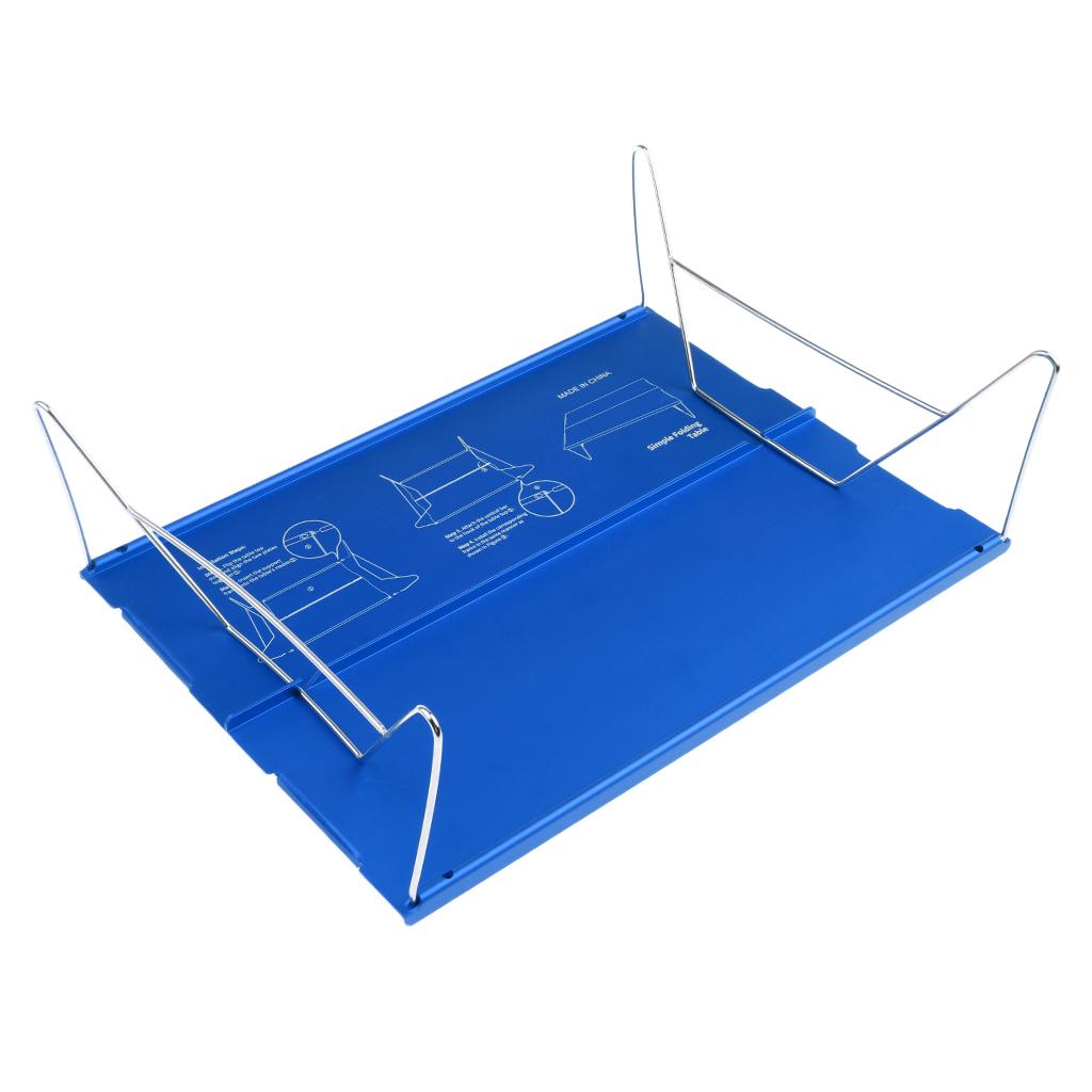 Portable Ultra-light Aluminum Folding Camping Table Desk Outdoor Blue