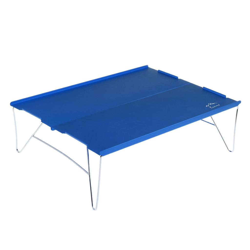 Portable Ultra-light Aluminum Folding Camping Table Desk Outdoor Blue