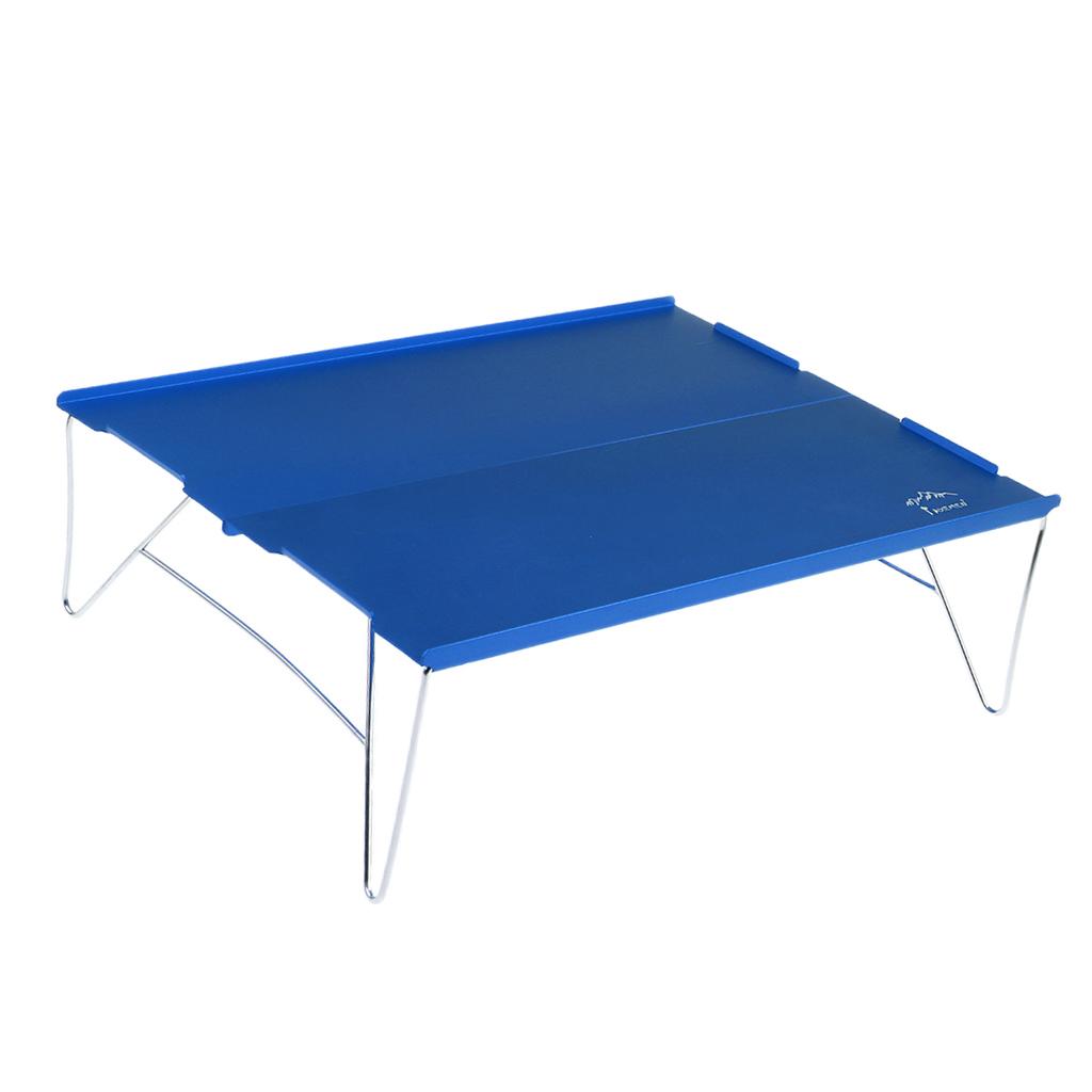 Portable Ultra-light Aluminum Folding Camping Table Desk Outdoor Blue