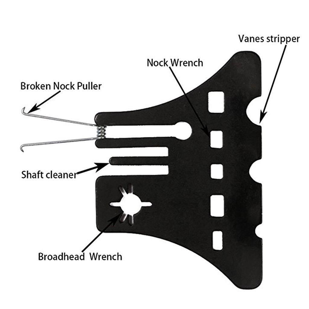 Multifunctional Archery Arrow Repair Cleaning Tool Bow Nock Adjusting Device