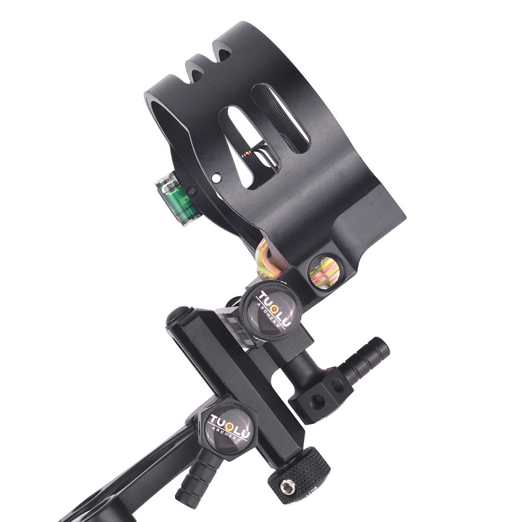 Micro Adjust 5 Pin .019 Compound Bow Archery Sight - Short Pole Black"
