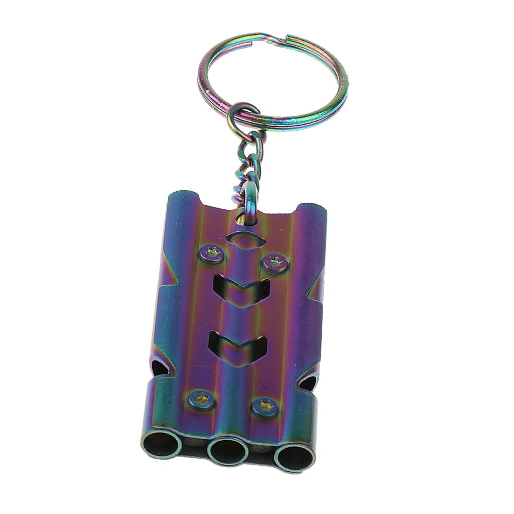 Outdoor High Decibel Survival Safety Emergency Triple Tube Whistle Colorful