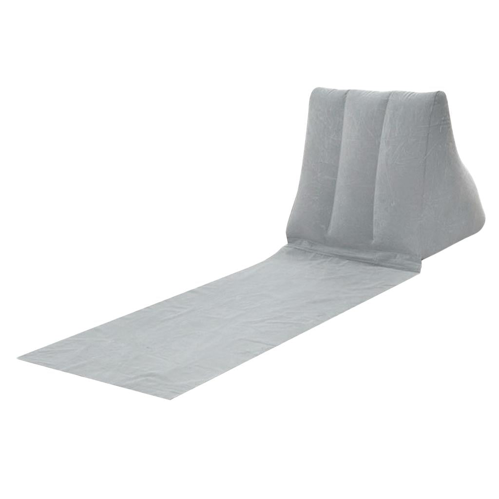 Inflatable Beach Festival Camping Loungers Back Pillow Cushion Chair grey