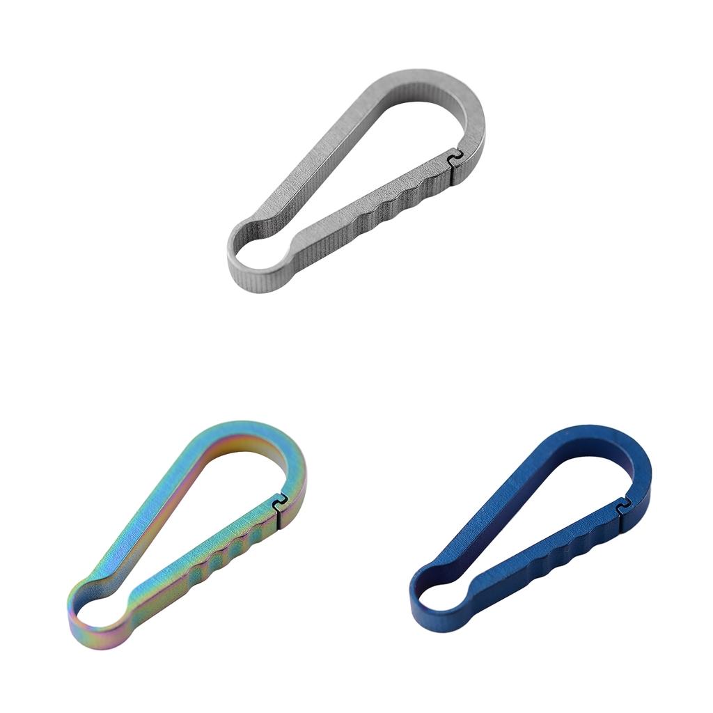 Titanium Alloy Keychain Buckle Spring Snap Hook Outdoor Clip 36mm Colorful