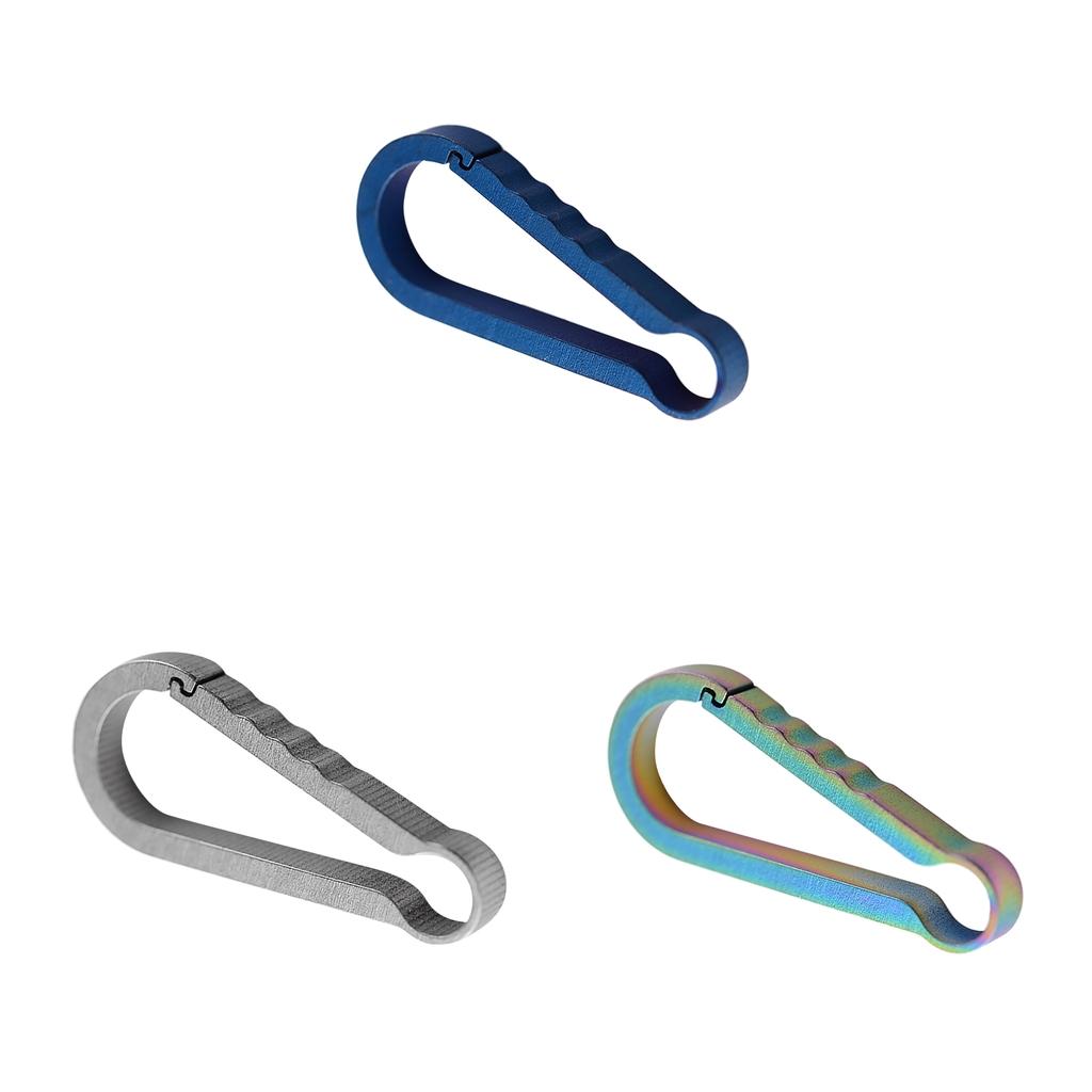 Titanium Alloy Keychain Buckle Spring Snap Hook Outdoor Clip 36mm Colorful