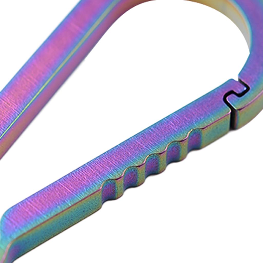 Titanium Alloy Keychain Buckle Spring Snap Hook Outdoor Clip 59mm Colorful