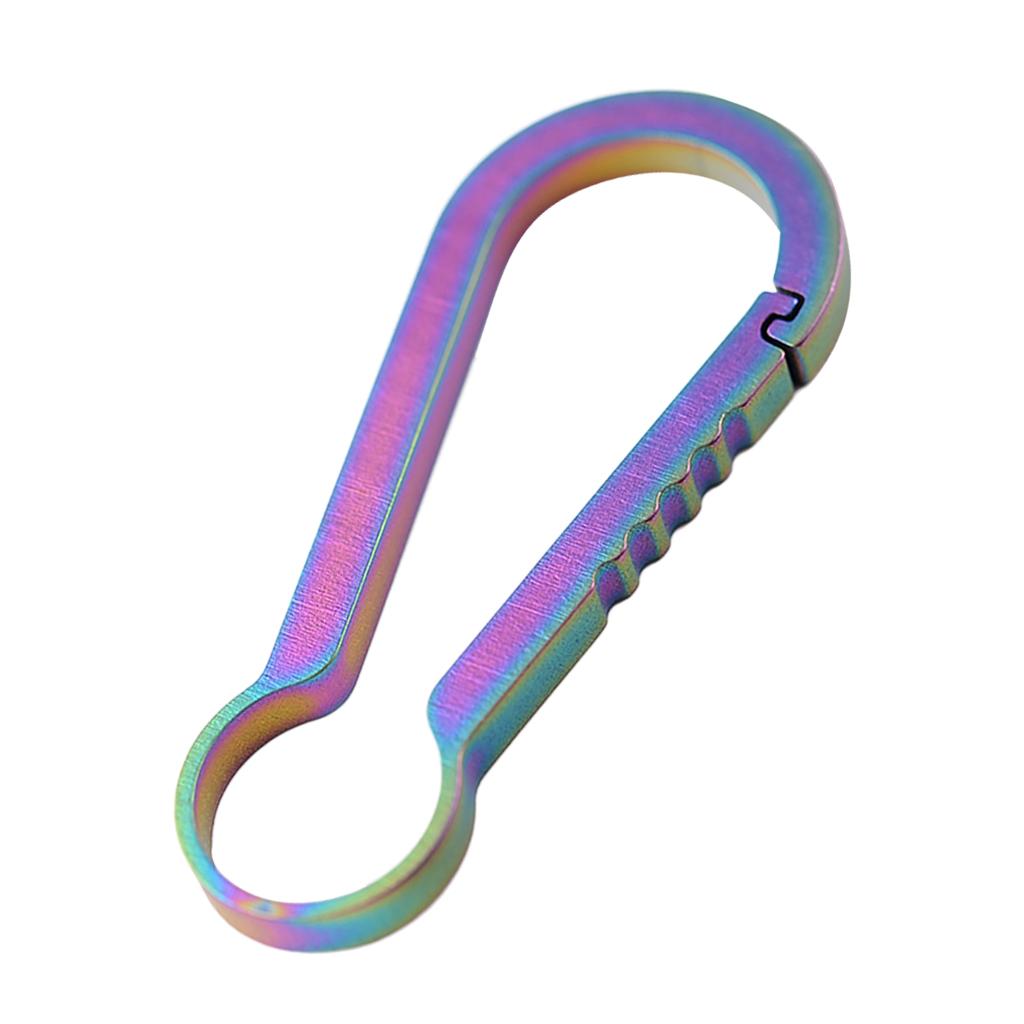 Titanium Alloy Keychain Buckle Spring Snap Hook Outdoor Clip 59mm Colorful