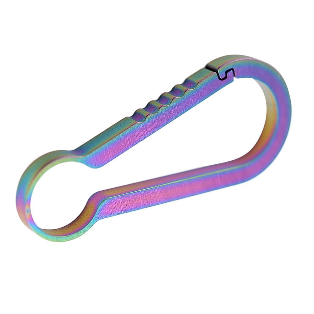 Titanium Alloy Keychain Buckle Spring Snap Hook Outdoor Clip 59mm Colorful