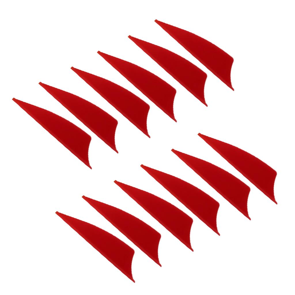 Archery Recurve Bow Hunting Arrow Fletching 1.75 in 12 Pieces Red