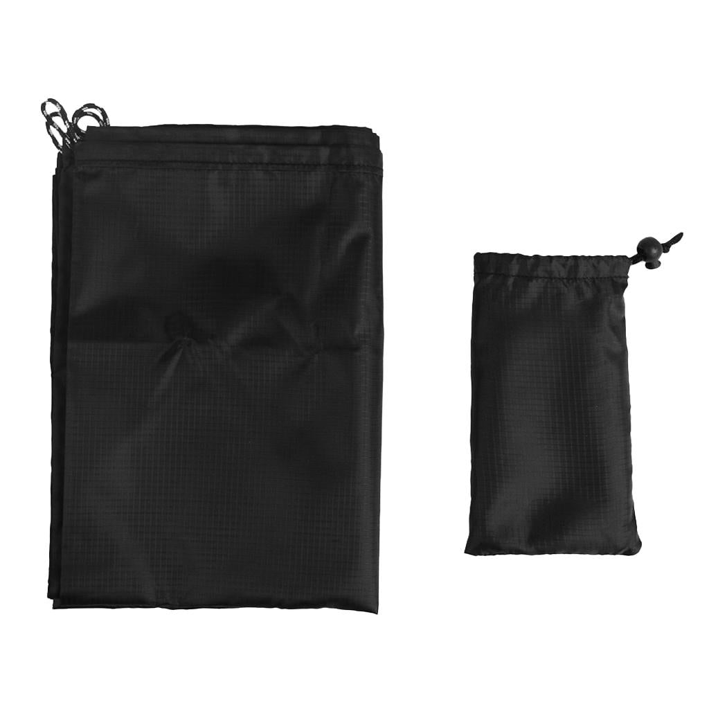 Waterproof Foldable Camping Blanket Outdoor Picnic BBQ Mat 140x150cm Black