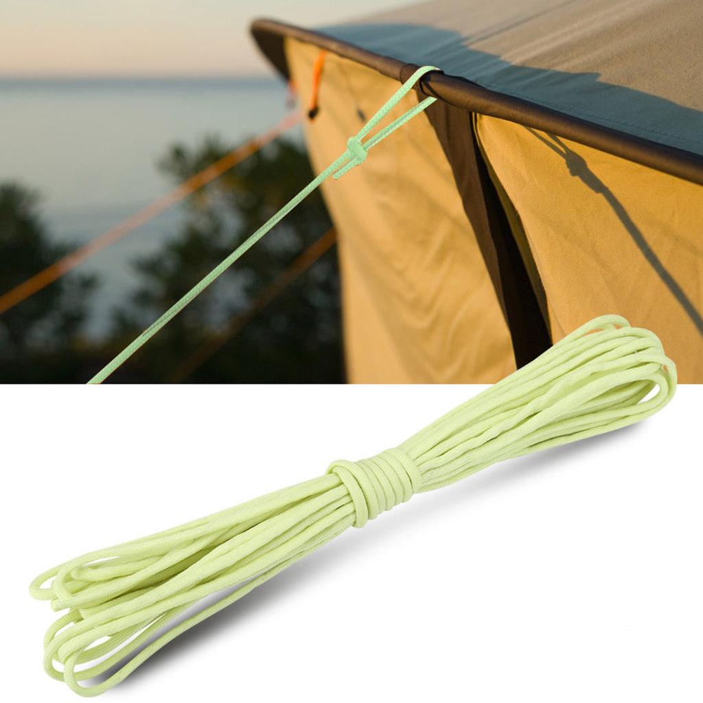 Glow in the Dark 550 Luminous Paracord Parachute Rope Cord Outdoor pink
