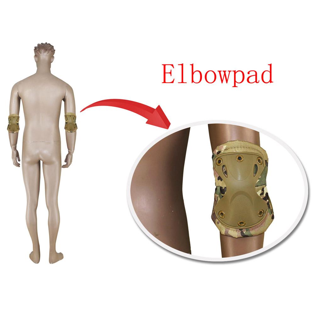 Adjustable Knee Pads Elbow Pads Outdoor Roller Skating Protective Kit Camo C