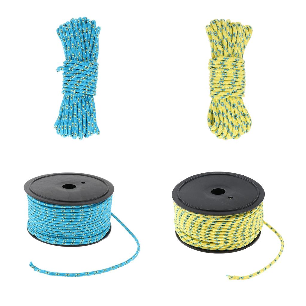 5mm Outdoor Camping Tent Guide Rope Guy Line Accessories 10m Light Yellow
