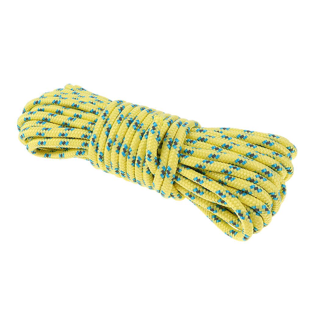 5mm Outdoor Camping Tent Guide Rope Guy Line Accessories 10m Light Yellow