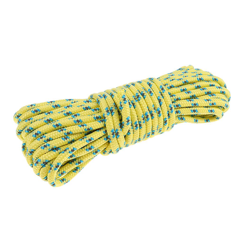 5mm Outdoor Camping Tent Guide Rope Guy Line Accessories 10m Light Yellow