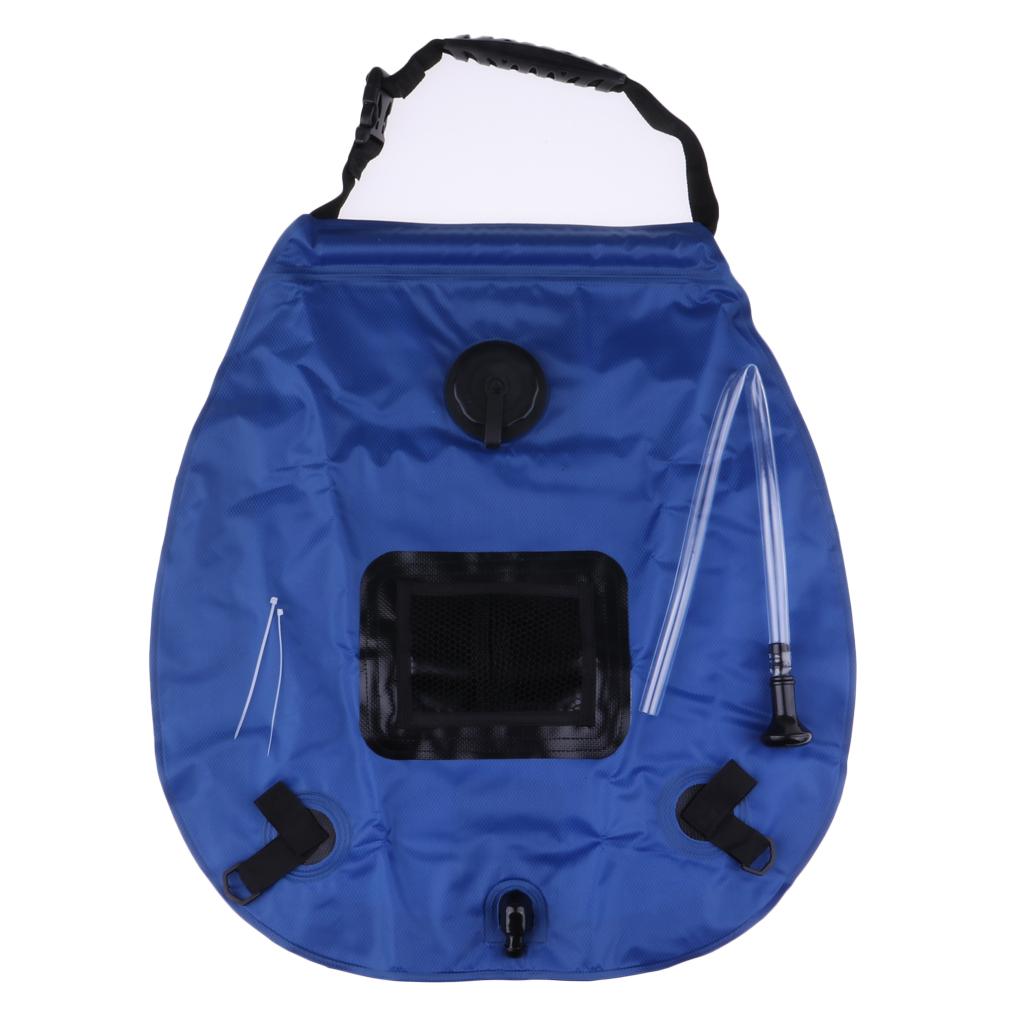 Portable 20L Water Bag Solar Heated Shower Pouch for Outdoors Camping Travel