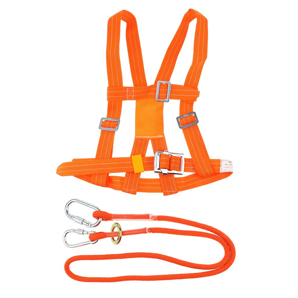Outdoor 5 point Half Body Climbing Harness Safety Belt Rescue Rope S + 3m