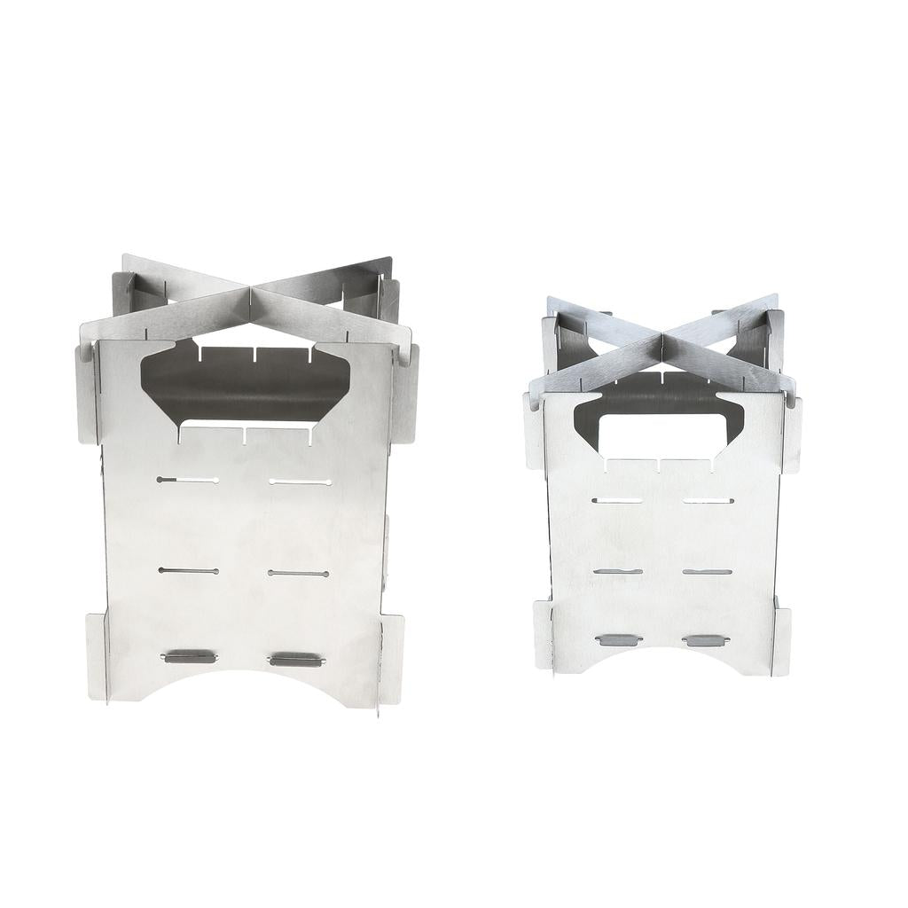 Stainless Steel Foldable Camping Stove Outdoor Picnic Wood Burner 12x10cm