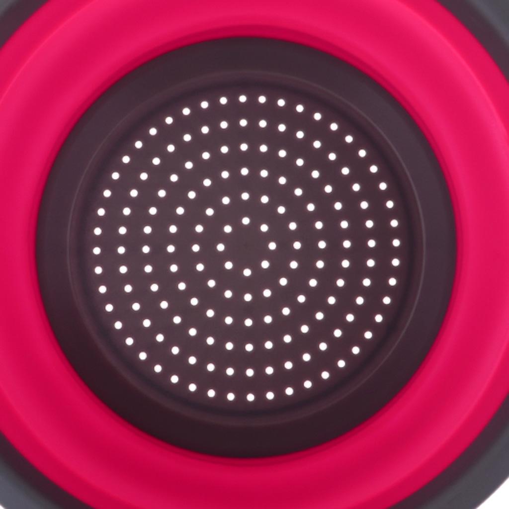 Camping Hiking Collapsible Colander Kitchen Folding Strainer Basket S Rose