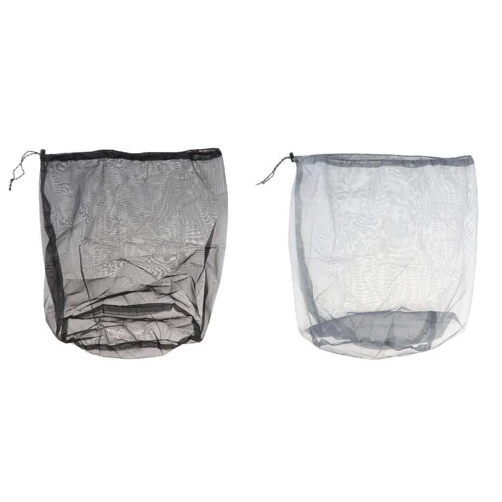 Head Net Mask Mosquito Mesh Cap Hat Face Protector for Camping Hiking Black