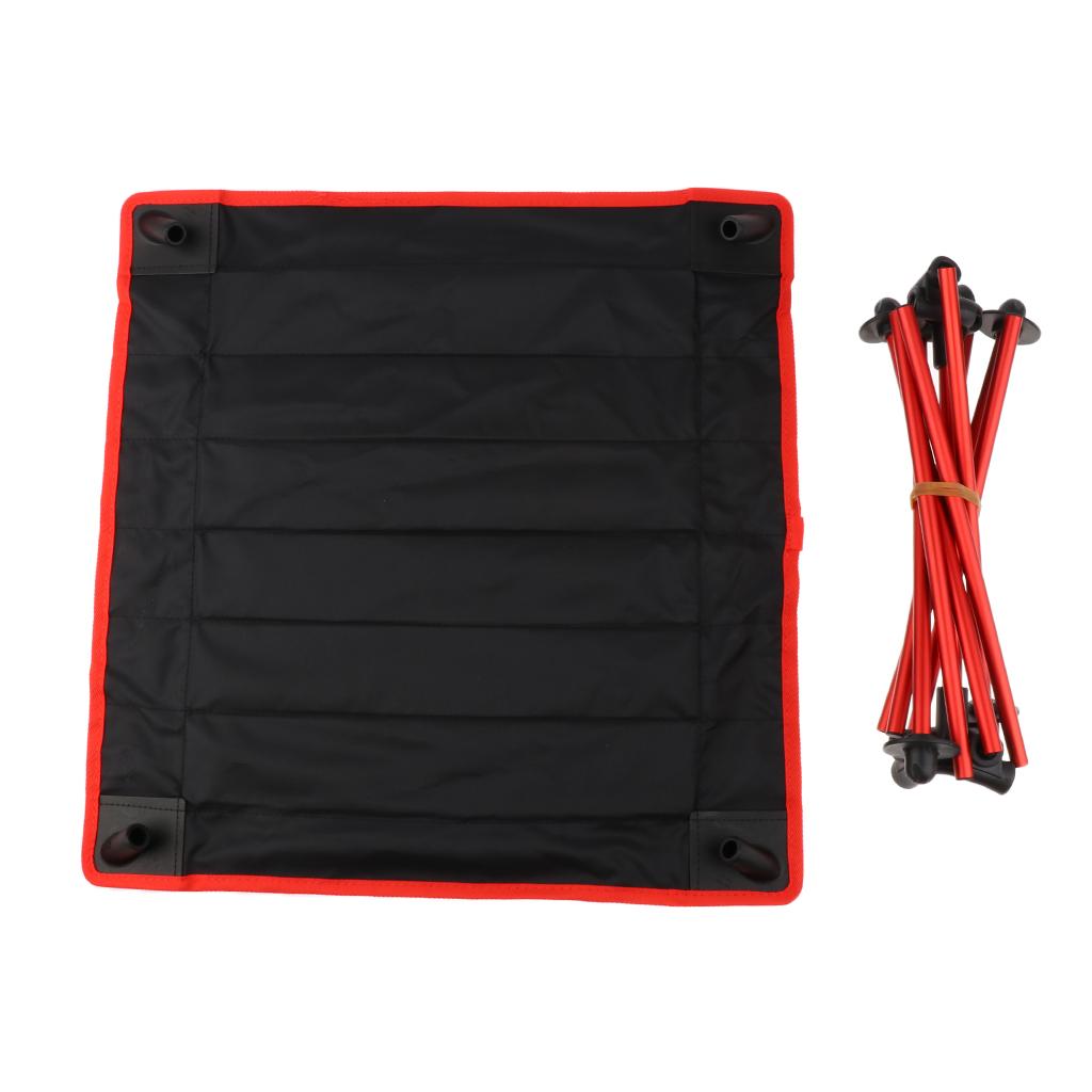 Aluminium Alloy Camping Foldable Table Tavel Picnic Portable Desk Red