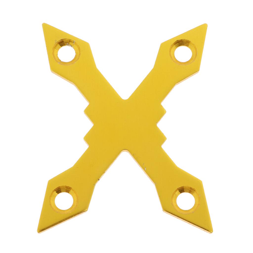 1 Pair Aluminum Alloy Anti Collapse Skateboard Longboard Deck Gasket gold