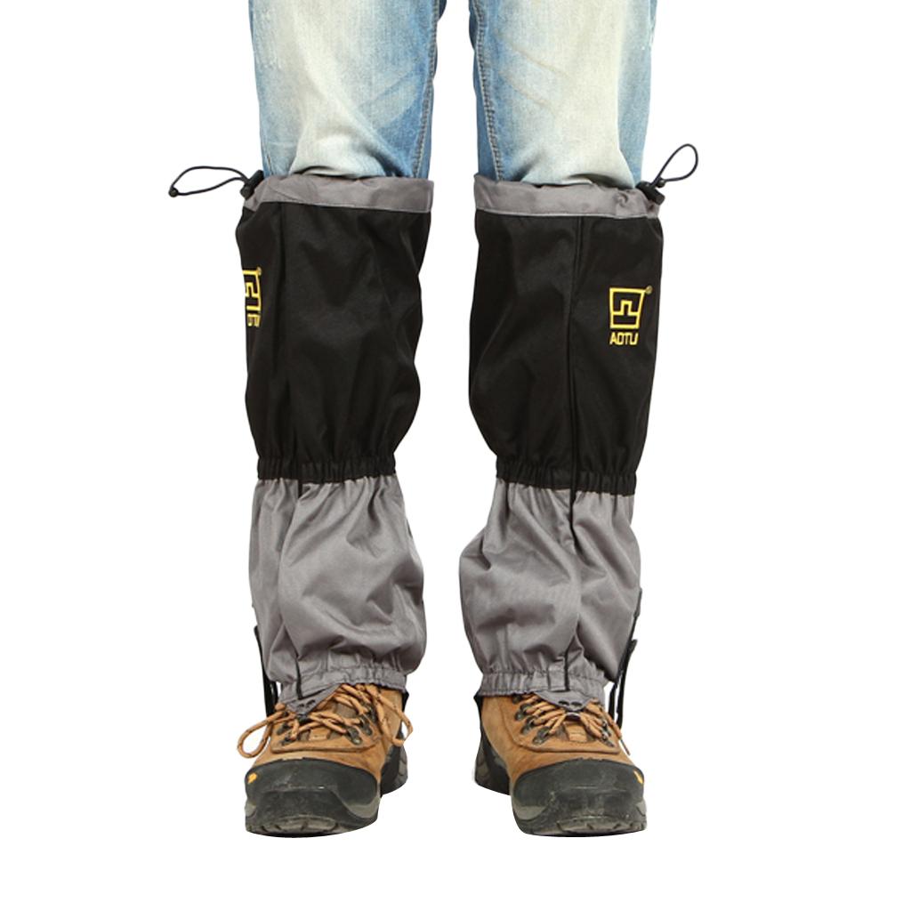 Outdoor Waterproof Snow Ski Legging Gaiters Shoe Boots Cover Climbing Black