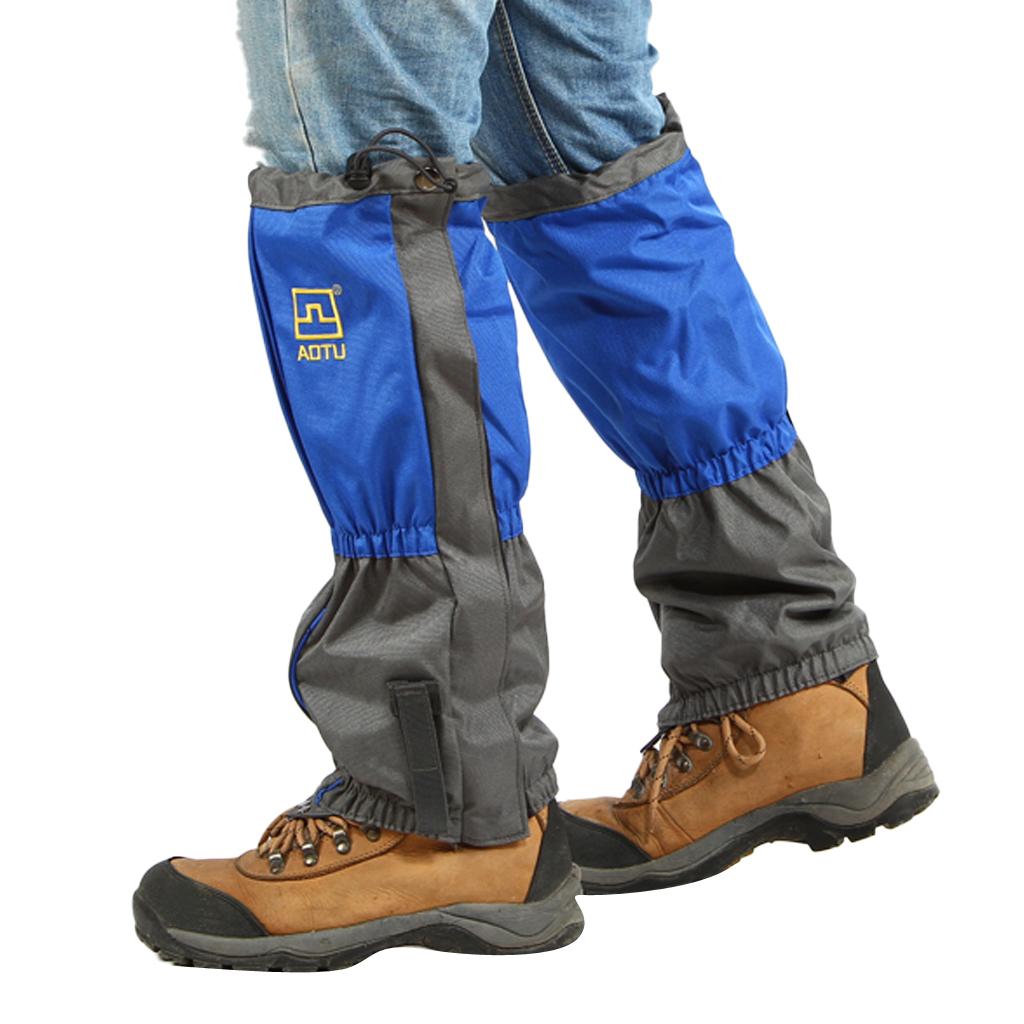 Outdoor Waterproof Snow Ski Legging Gaiters Shoe Boots Cover Climbing Blue