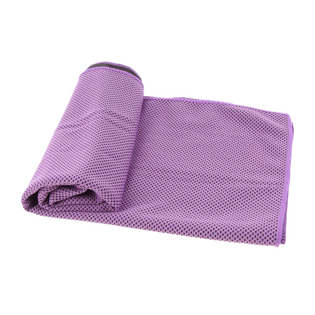 Outdoor Sports Instant Cooling Towel Cool Down Heat Relief Towel Purple