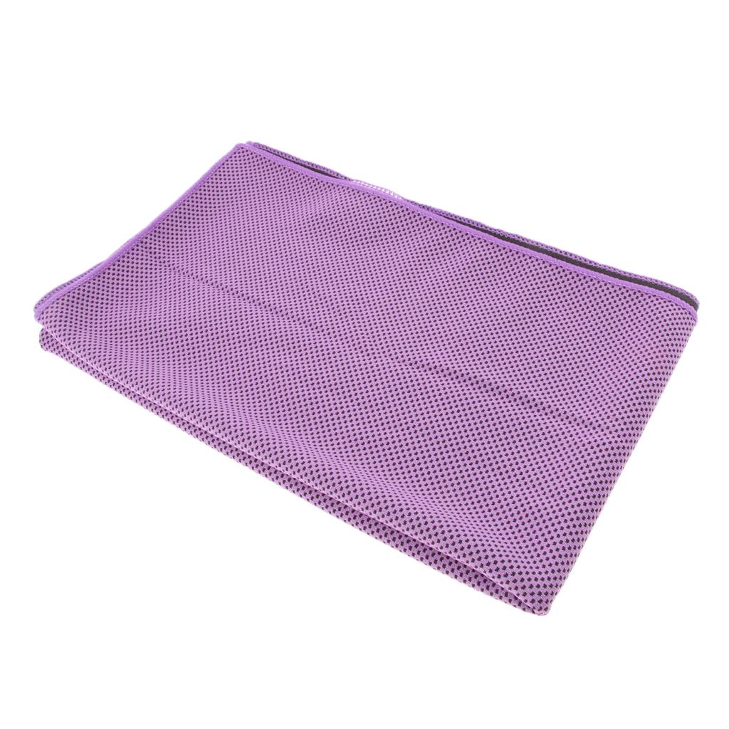 Outdoor Sports Instant Cooling Towel Cool Down Heat Relief Towel Purple