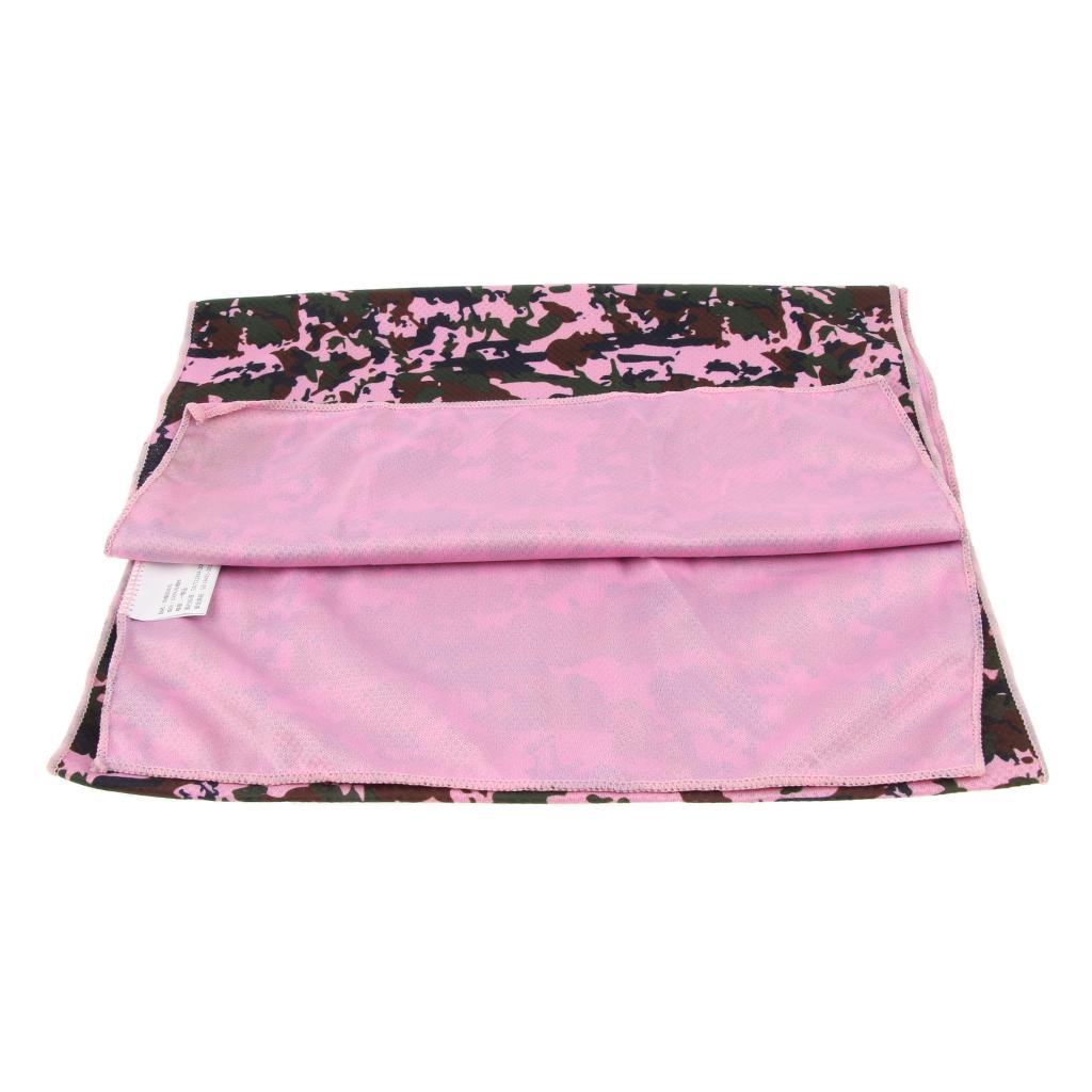 Instant Cooling Towel Reusable Chill Cool for Outdoor Sports pink