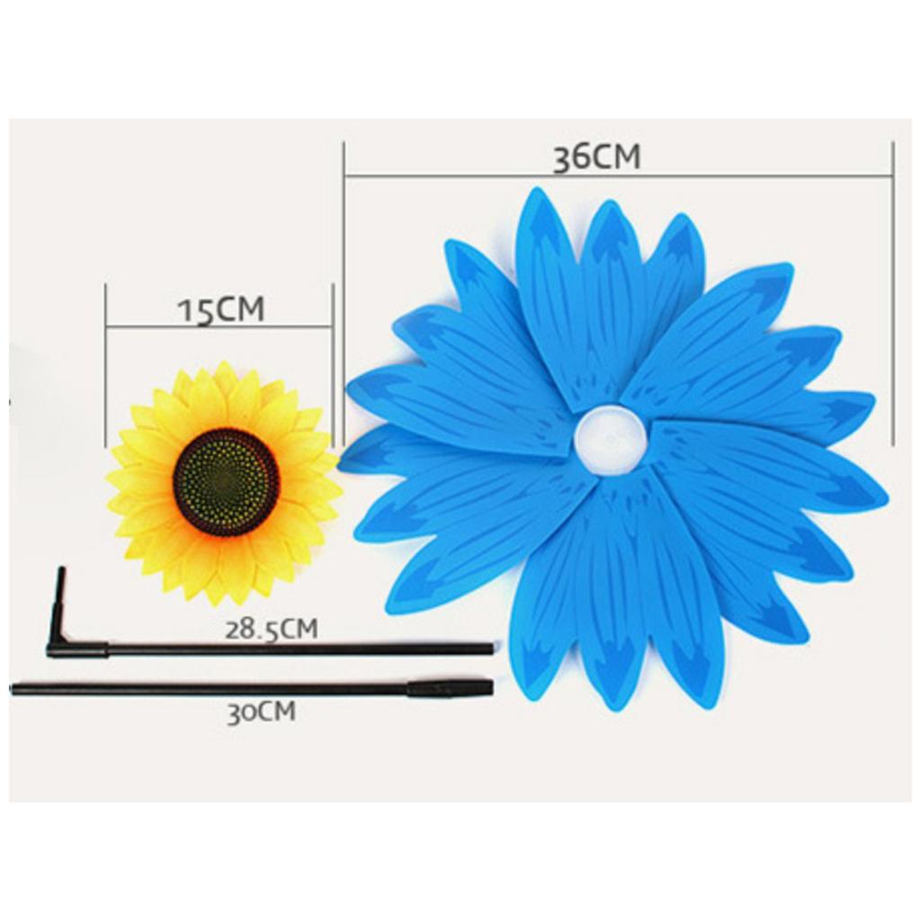 Camping Sun Flower Windmill Spinner Garden Park Decoration Ornament Blue