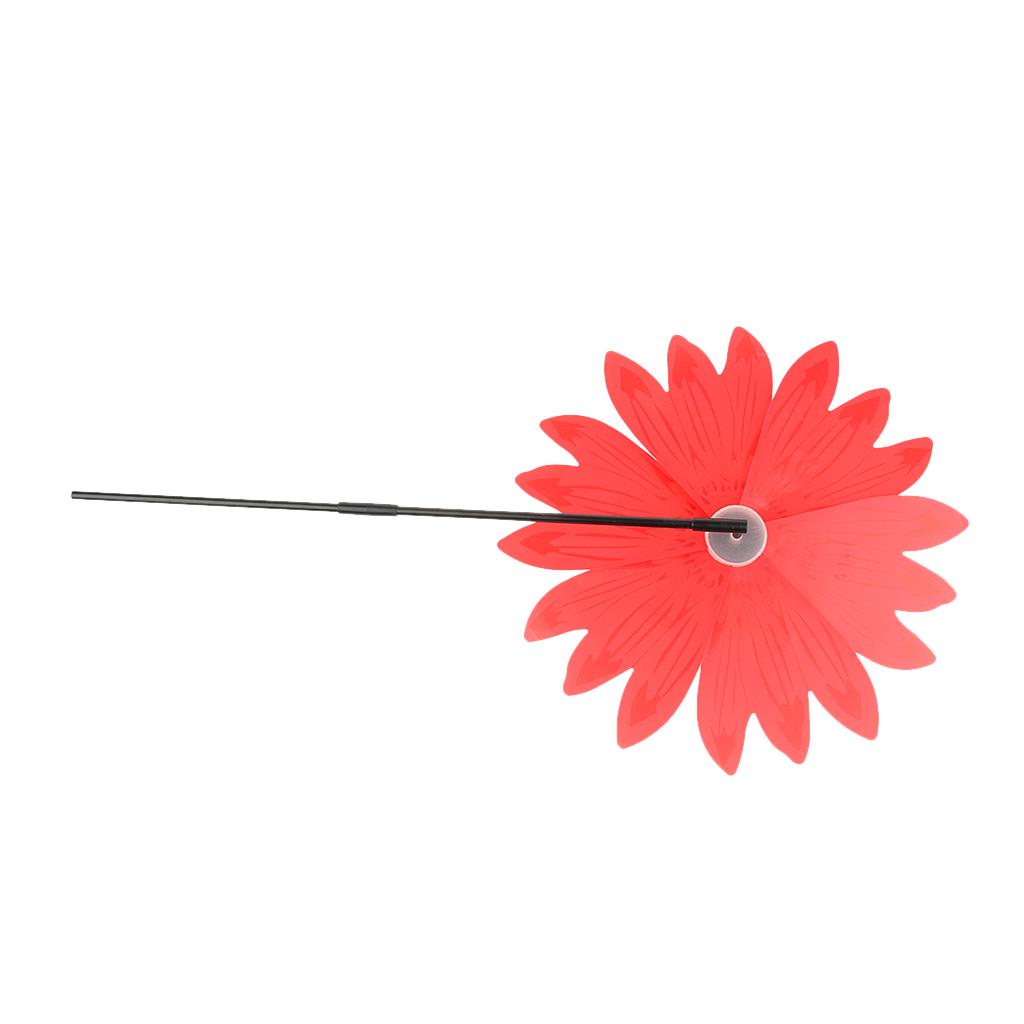 Camping Sun Flower Windmill Spinner Garden Park Decoration Ornament Red