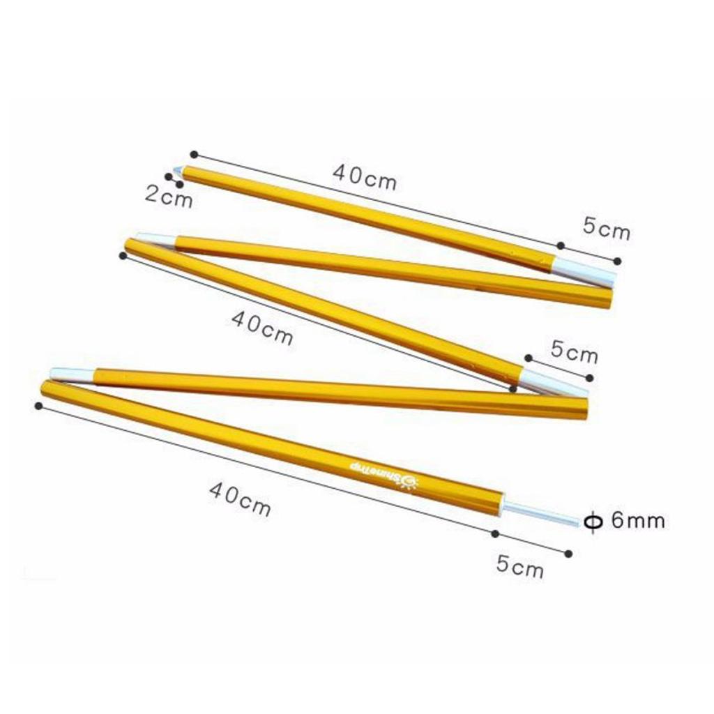 2 Pcs / Set Aluminum Alloy Camping Travel Tent Awning Pole Kit Rod 19mm 2m