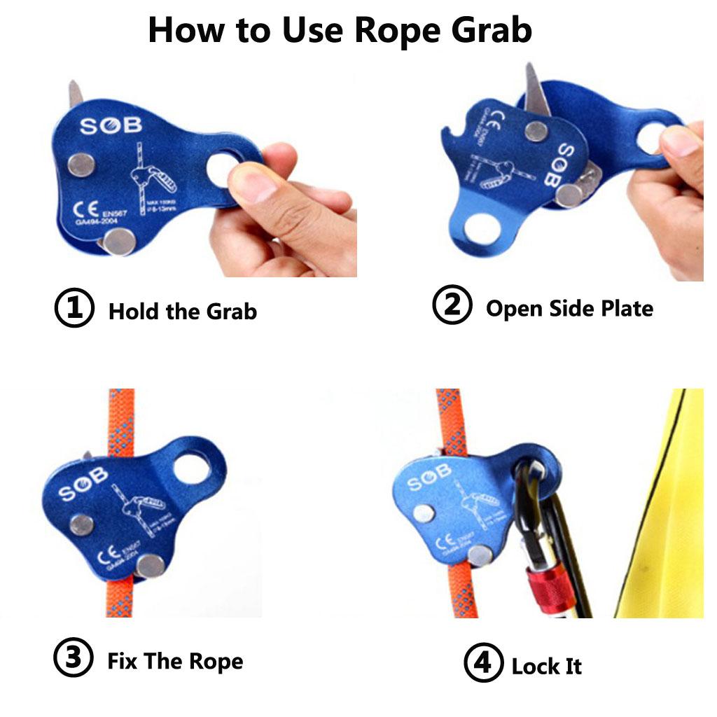 Outdoor Climbing Arborist Mountaineering Gear Rope Grab Protecta