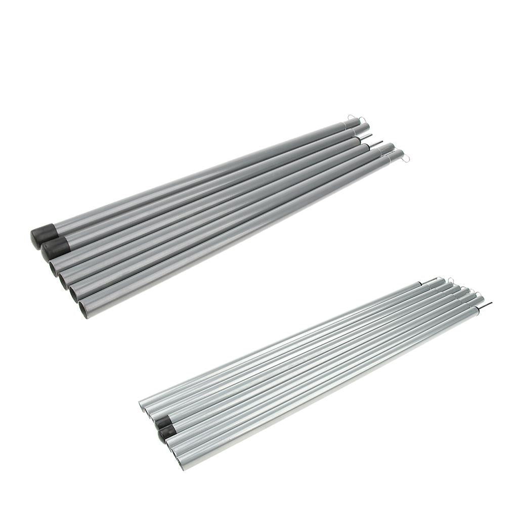2 Pcs/Set Camping Travel Canopy Tent Awning Pole Kit Iron Rod Frames 130cm