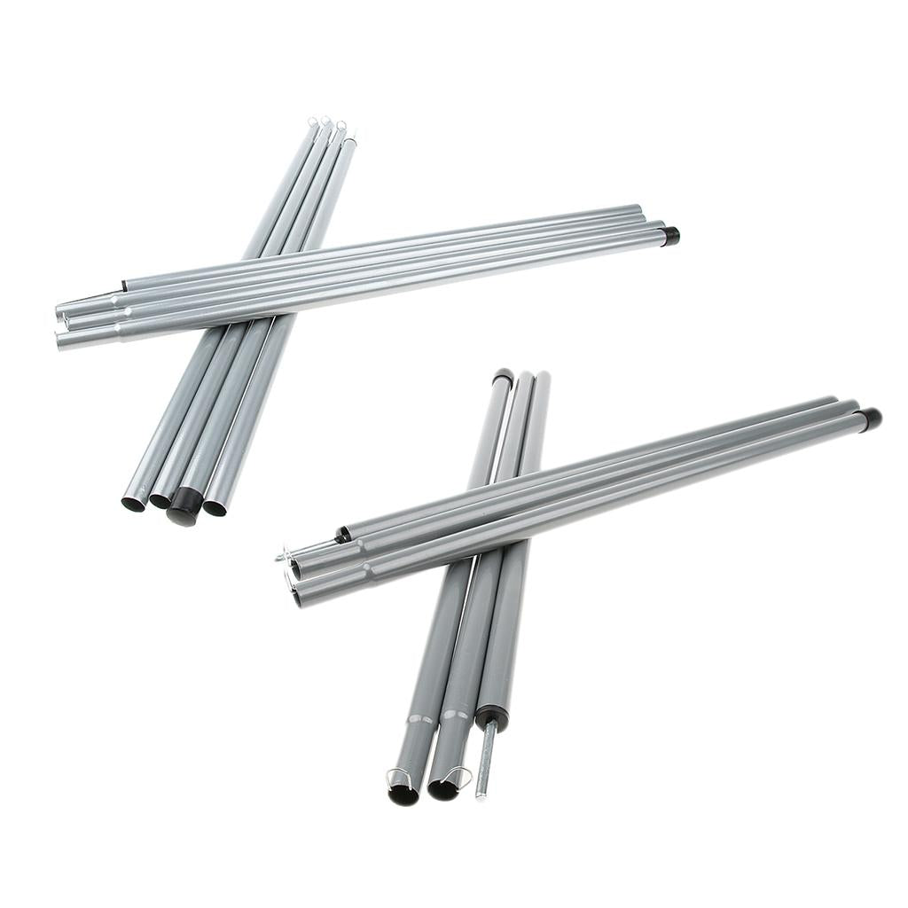 2 Pcs/Set Camping Travel Canopy Tent Awning Pole Kit Iron Rod Frames 130cm
