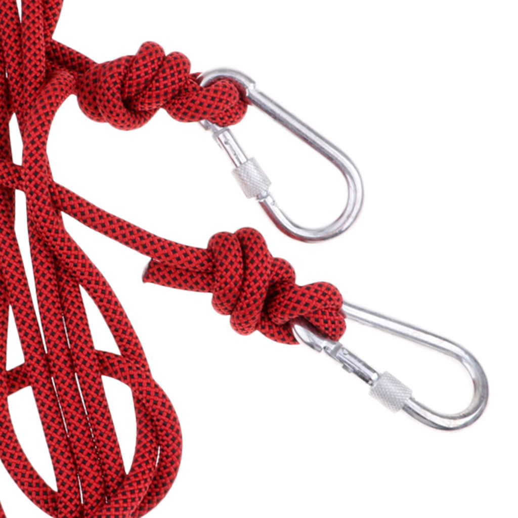 5M 10mm Outdoor Rock Climbing Rope Rescue Rappelling Safety Static Rope Red
