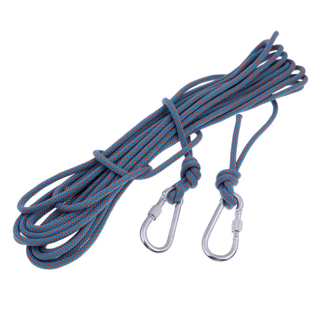 6mmx10m Climbing Auxiliary Rope Static Sling Fall Protection Safety Blue