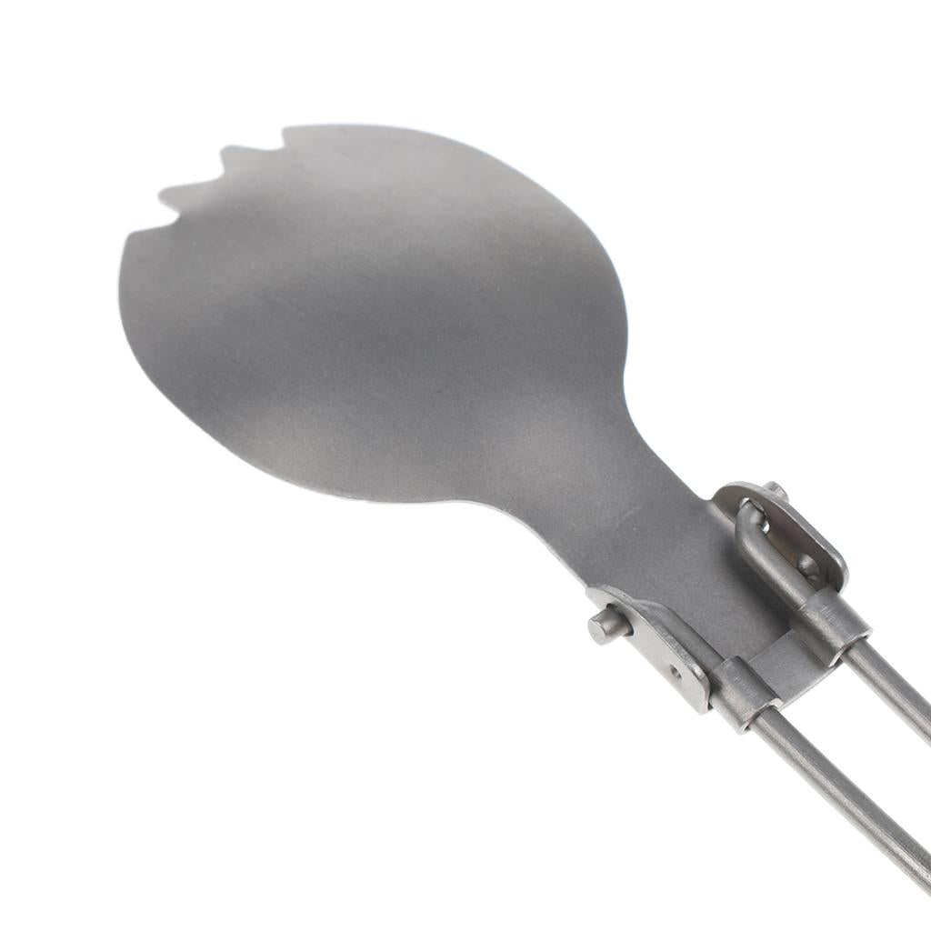 Folding Cutlery Tableware Titanium Fork Spork Outdoor Camping 132x38mm Spork