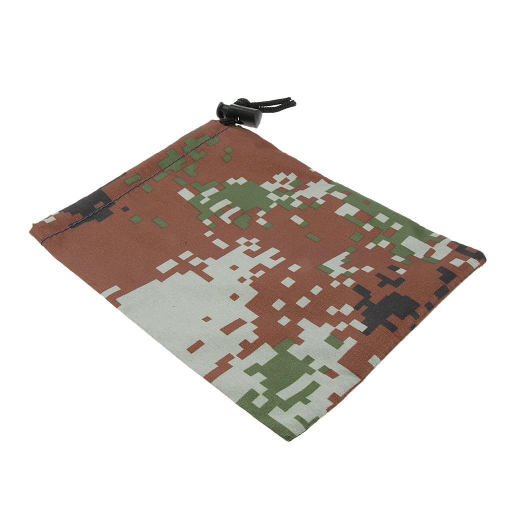 3xWaterproof Camping Storage Bag Drawstring Sack Pouch Travel Organizer Digital Camo