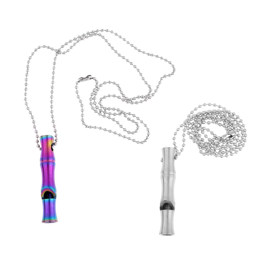 Emergency Safety Whistle Outdoor Survival Rust Proof Adventure High-decibel Silver