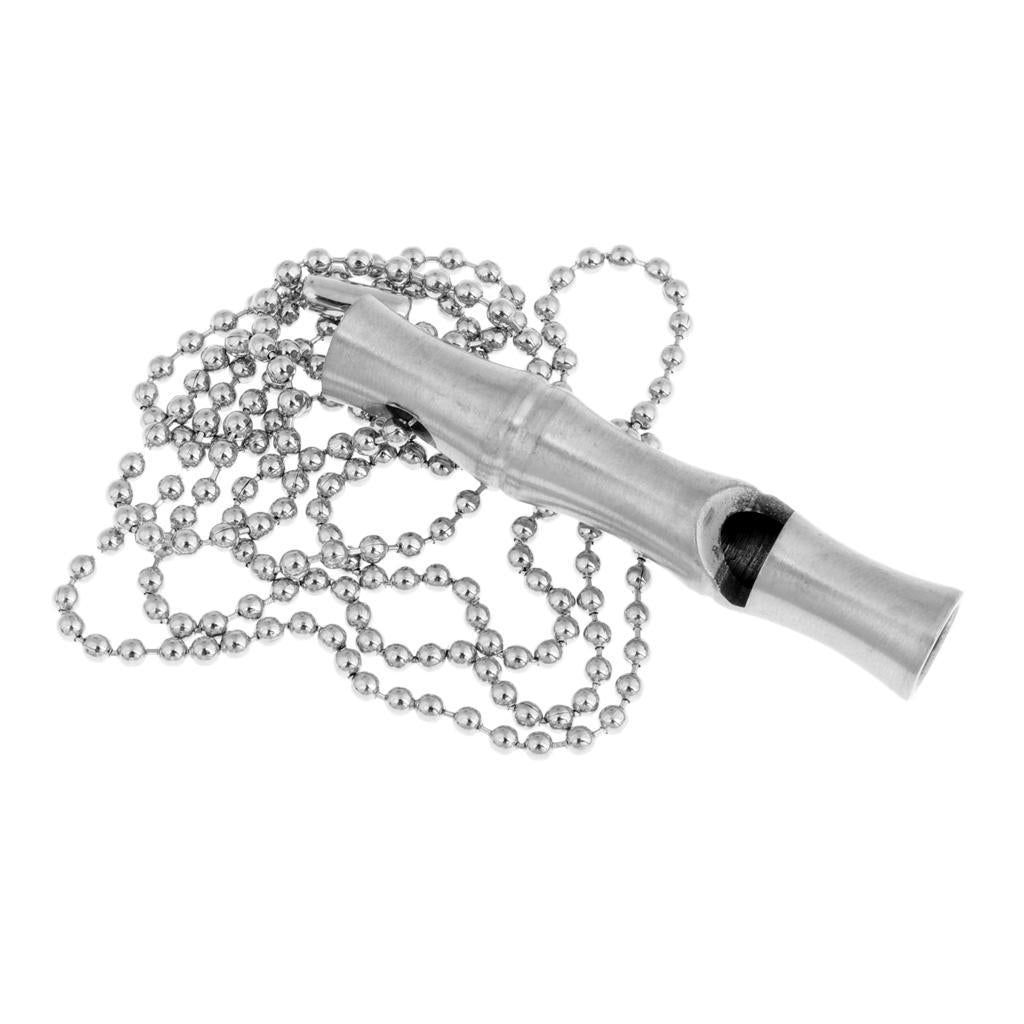 Emergency Safety Whistle Outdoor Survival Rust Proof Adventure High-decibel Silver