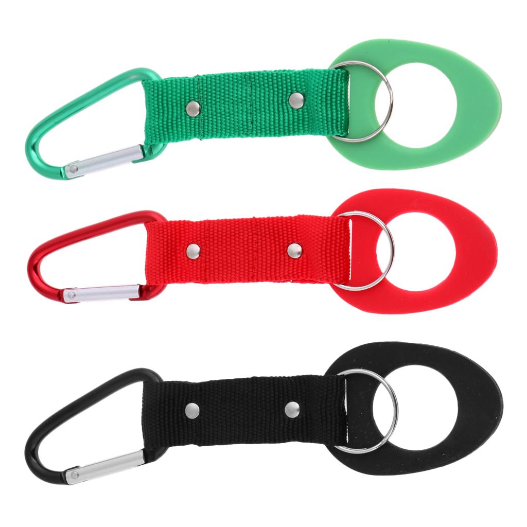 3 Pieces Water Bottle Holder Hooks Molle Hanging Strap Webbing Buckle Clips