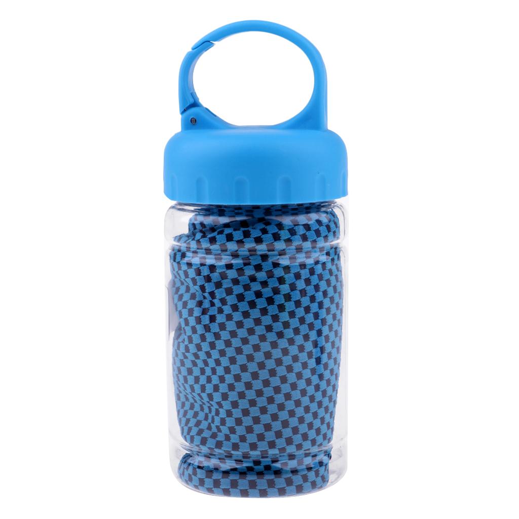 Instant Cooling Ice Cold Gym Towel Drying Sweat Absorb Chilly Pad Blue