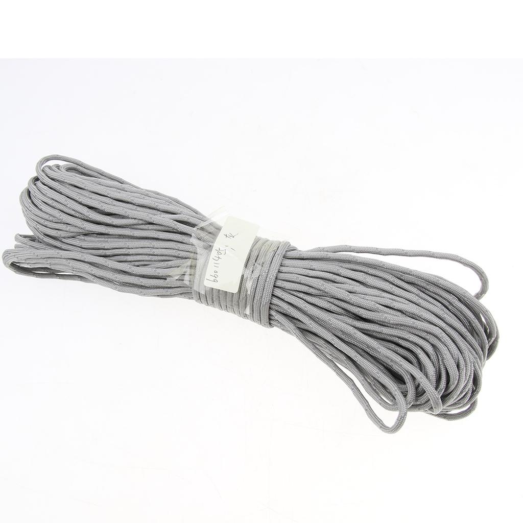 4mmx31m Reflective 9 Strand Nylon Tent Cord Canopy Awning Guy Line Gray
