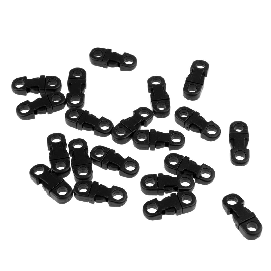 20pcs Paracord Bracelet 5mm Cord Side Release Buckle Survival Plastic Clip