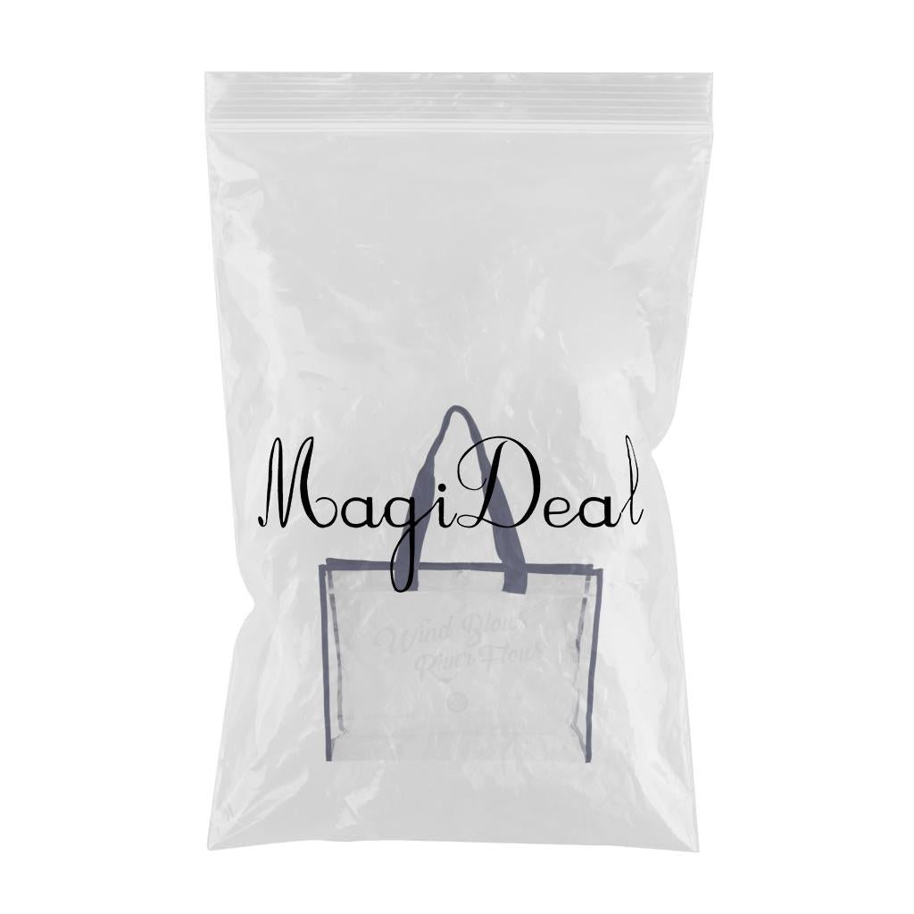 Waterproof Clear Hand Tote Bag for Outdoor Camping Swimming Beach Dark Blue
